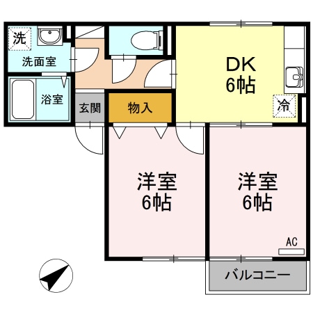 ピオーネ三宅の物件間取画像