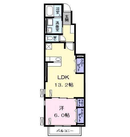 アンジュ　八田の物件間取画像