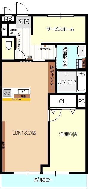 サニーサイドハウスの物件間取画像