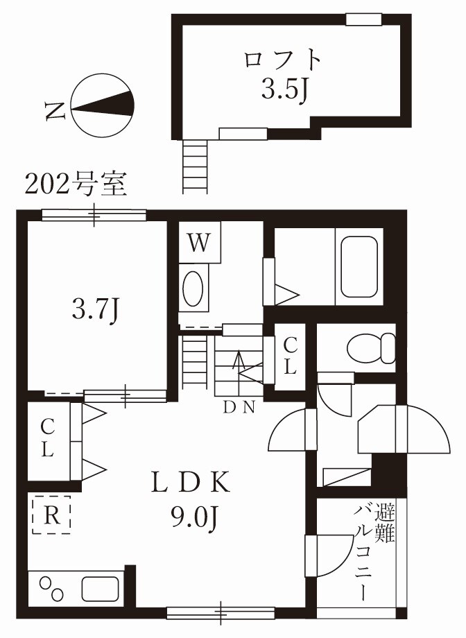ハーモニーテラス上石川町の物件間取画像
