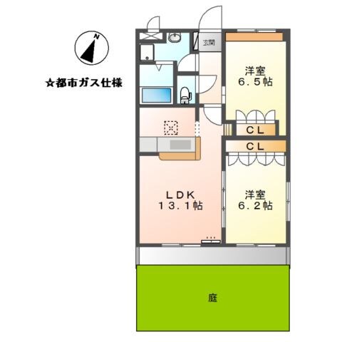 ウインド　フィル会所の物件間取画像