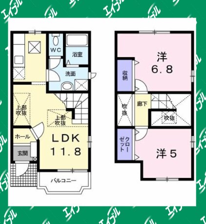 名和駅 徒歩13分 1階の物件間取画像