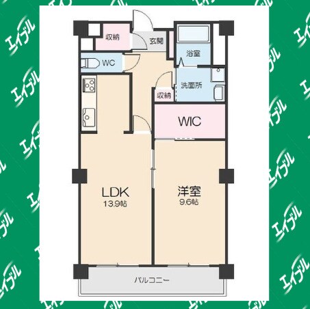 グランヴェル西山2号館の物件間取画像