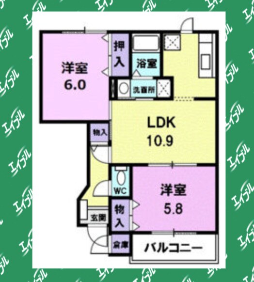 メゾン・ド・ソレイユⅠの物件間取画像