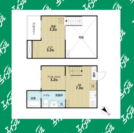 愛知県名古屋市中村区烏森町４丁目アパート 1階の物件間取画像