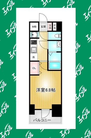 浅間町駅 徒歩8分 10階の物件間取画像