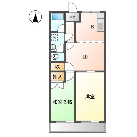 スカイメゾン大高Ａの物件間取画像