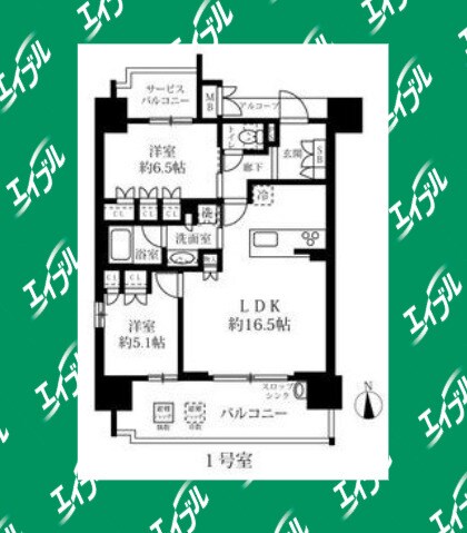 グランパセオ名駅那古野の物件間取画像
