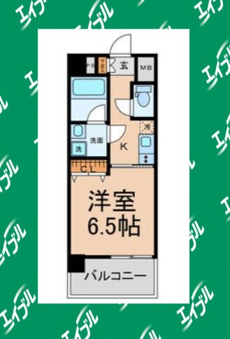 浅間町駅 徒歩2分 9階の物件間取画像