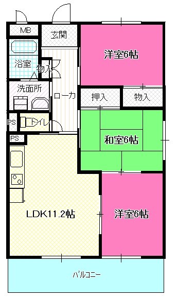 エスポワールの物件間取画像