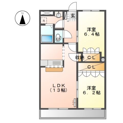 戸田駅 徒歩9分 2階の物件間取画像