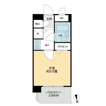 ライオンズマンション徳川の物件間取画像