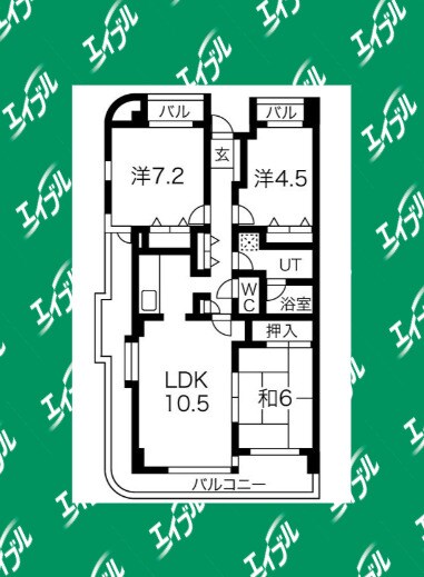 八事日赤駅 徒歩6分 3階の物件間取画像