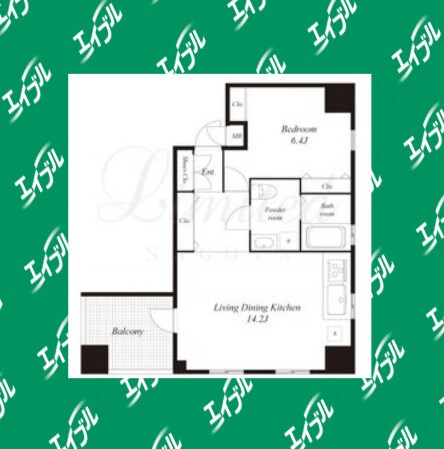高岳駅 徒歩3分 2階の物件間取画像