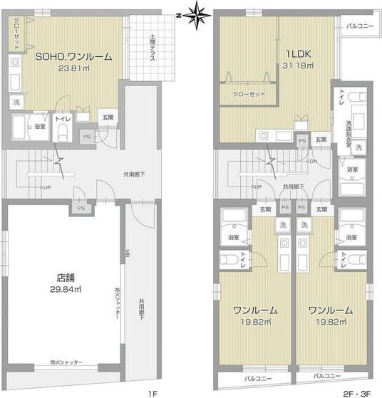 浄心駅 徒歩1分 3階の物件間取画像