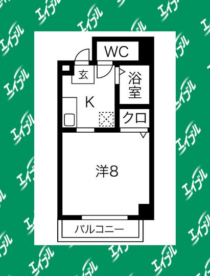 八田駅 徒歩1分 5階の物件間取画像