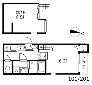 ハーモニーテラス茶屋坂通の物件間取画像