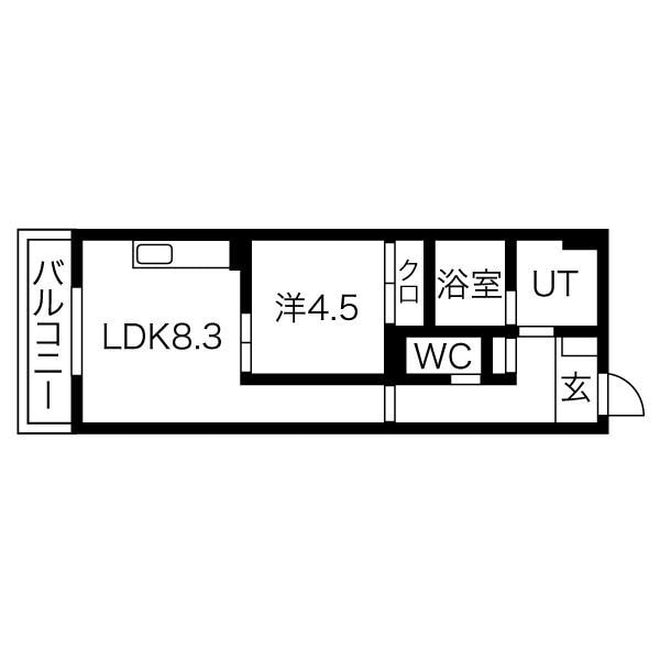 浄心駅 徒歩5分 1階の物件間取画像