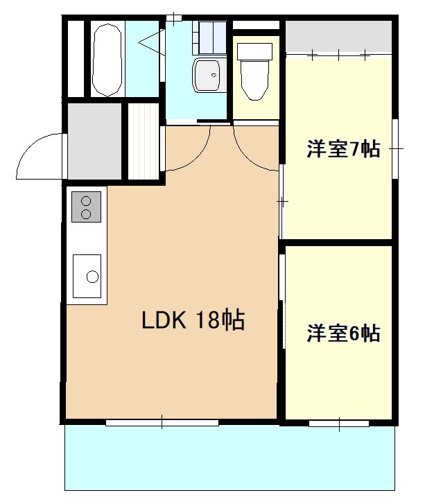 港北駅 徒歩30分 1階の物件間取画像