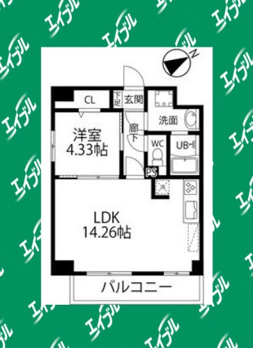 ウルフィエスタ徳川の物件間取画像