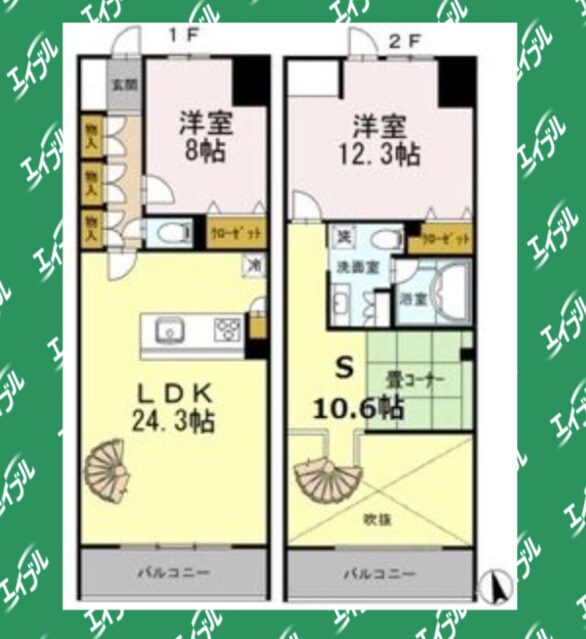 カスタリア伏見の物件間取画像