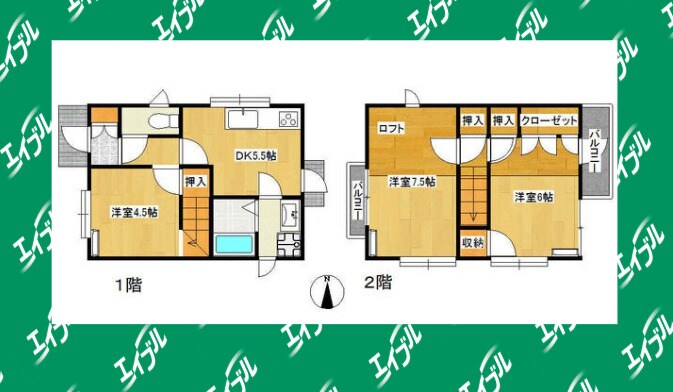 田代町貸家の物件間取画像