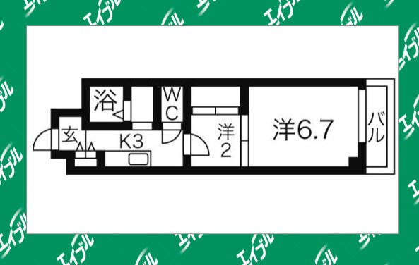 シャルマン上ノ宮の物件間取画像