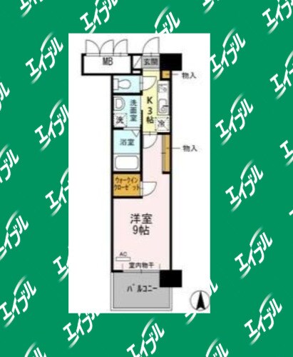 グランドソレイユ名駅の物件間取画像