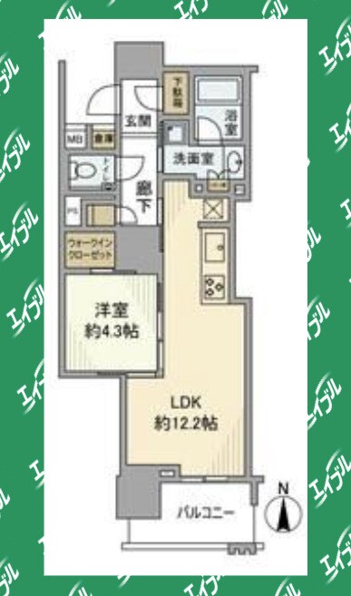 プラウドタワー栄の物件間取画像