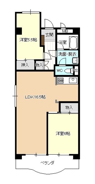 政喜ハイツの物件間取画像