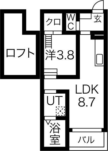 山王駅 徒歩6分 1階の物件間取画像