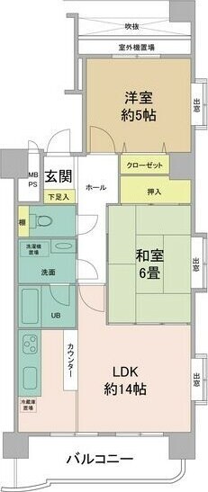 ダイアパレス康生通の物件間取画像