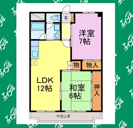 ウエストインの物件間取画像