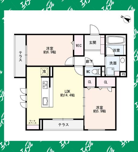 Croix Rousseの物件間取画像