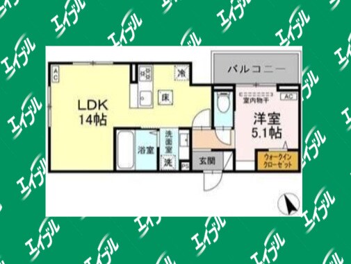 セレスティア松葉町の物件間取画像