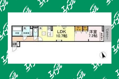 浅間町駅 徒歩5分 1階の物件間取画像