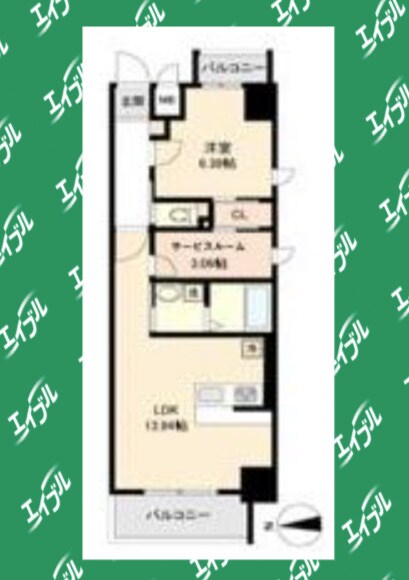 ファインブルーム新栄の物件間取画像