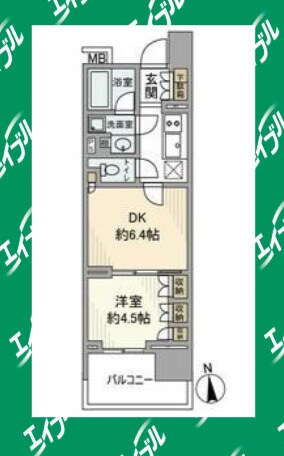 オープンレジデンシア名古屋駅　THE　COURTの物件間取画像