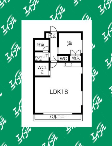 高畑駅 徒歩4分 2階の物件間取画像
