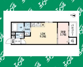 CRASTINE弥次ヱ町4丁目B棟の物件間取画像