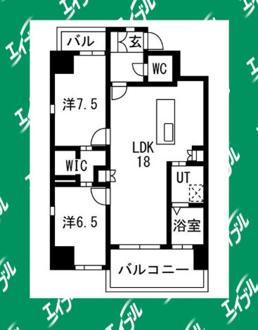 浅間町駅 徒歩6分 9階の物件間取画像