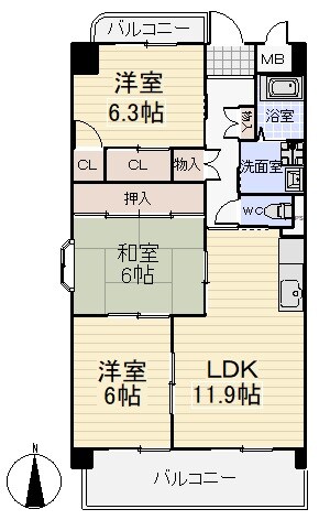 ノールプラージュの物件間取画像