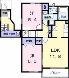 八田駅 徒歩17分 2階の物件間取画像