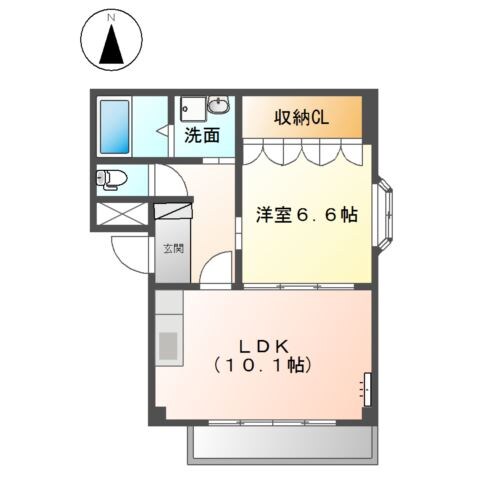 ヴィレッジ清洲Ⅱの物件間取画像