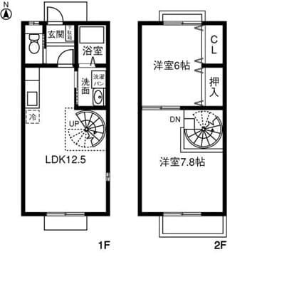 名和駅 徒歩15分 1階の物件間取画像