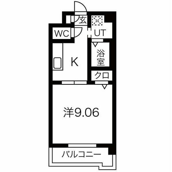 道徳駅 徒歩5分 4階の物件間取画像