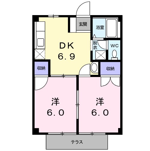 太田川駅 徒歩27分 1階の物件間取画像