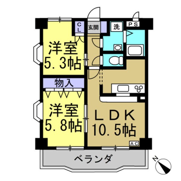 ユーライフ加家の物件間取画像