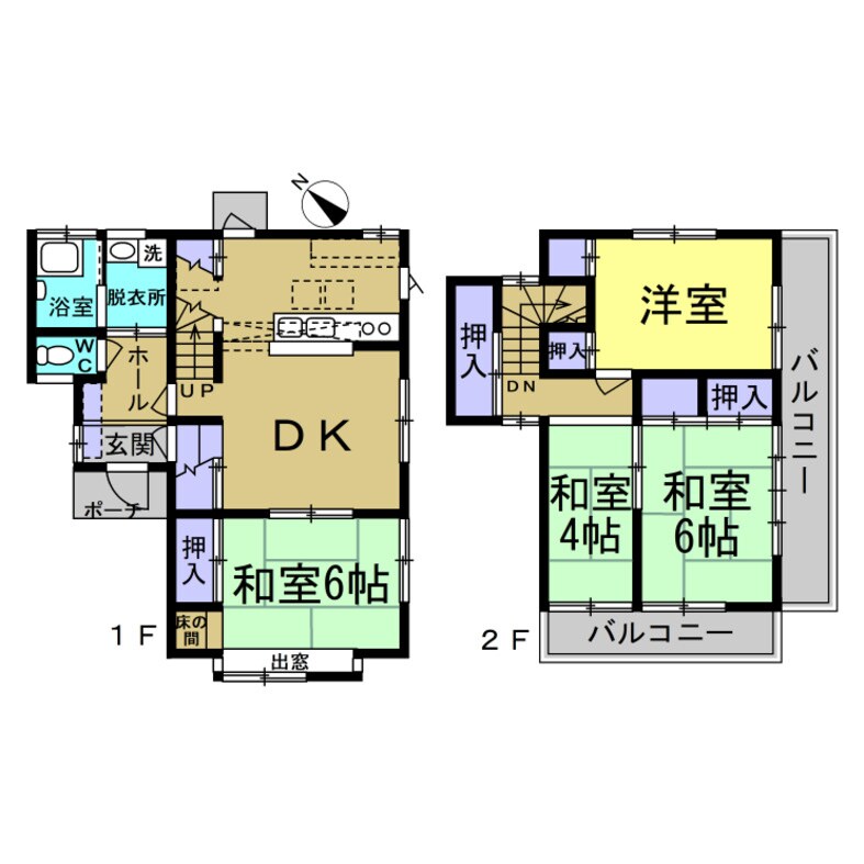 久米邸借家の物件間取画像