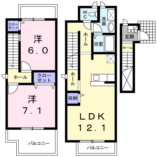 シャルメゾンの物件間取画像